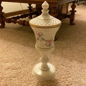 Vintage Pedestal Candy Dish with Lid